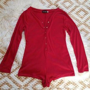 Soft Red Onesie Romper